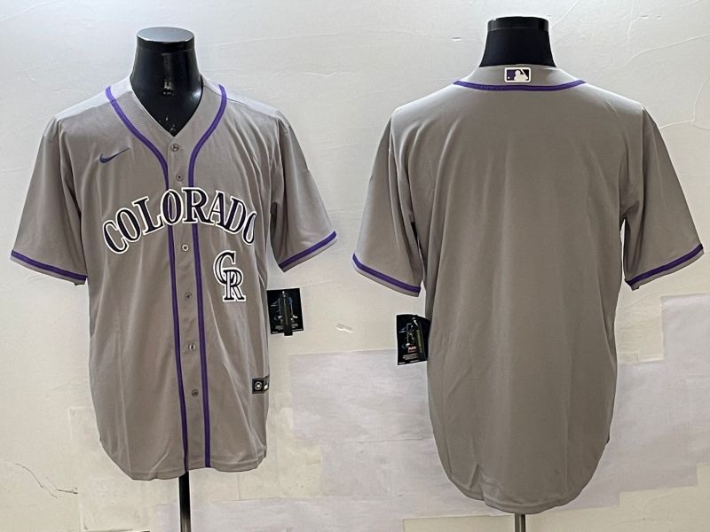 Men Colorado Rockies Blank Grey Game 2025 Nike MLB Jersey style 2
